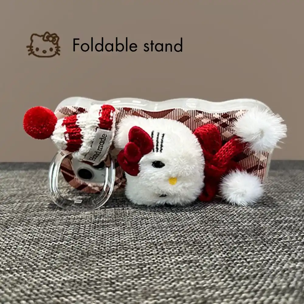 Cute 3D Plush Kitty Doll Phone Case for iPhone