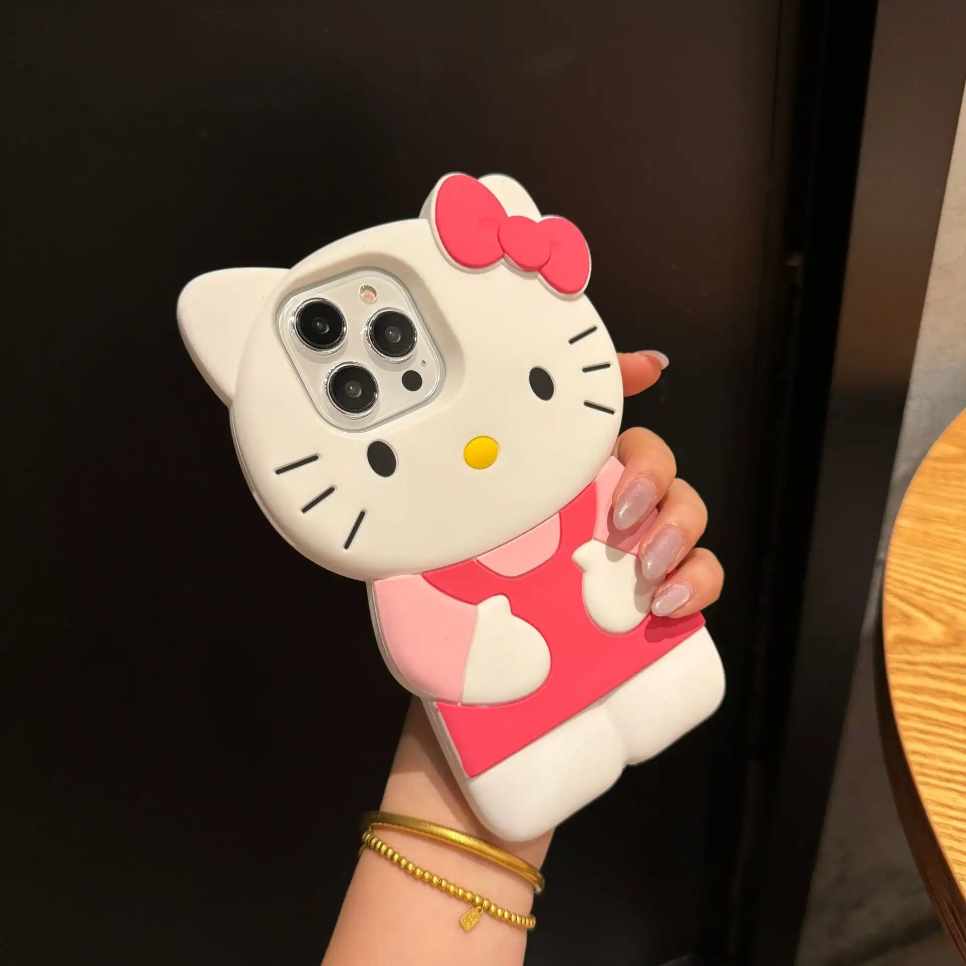 Cute Bow Kitty Cat iPhone Case Soft Silicone Back Cover