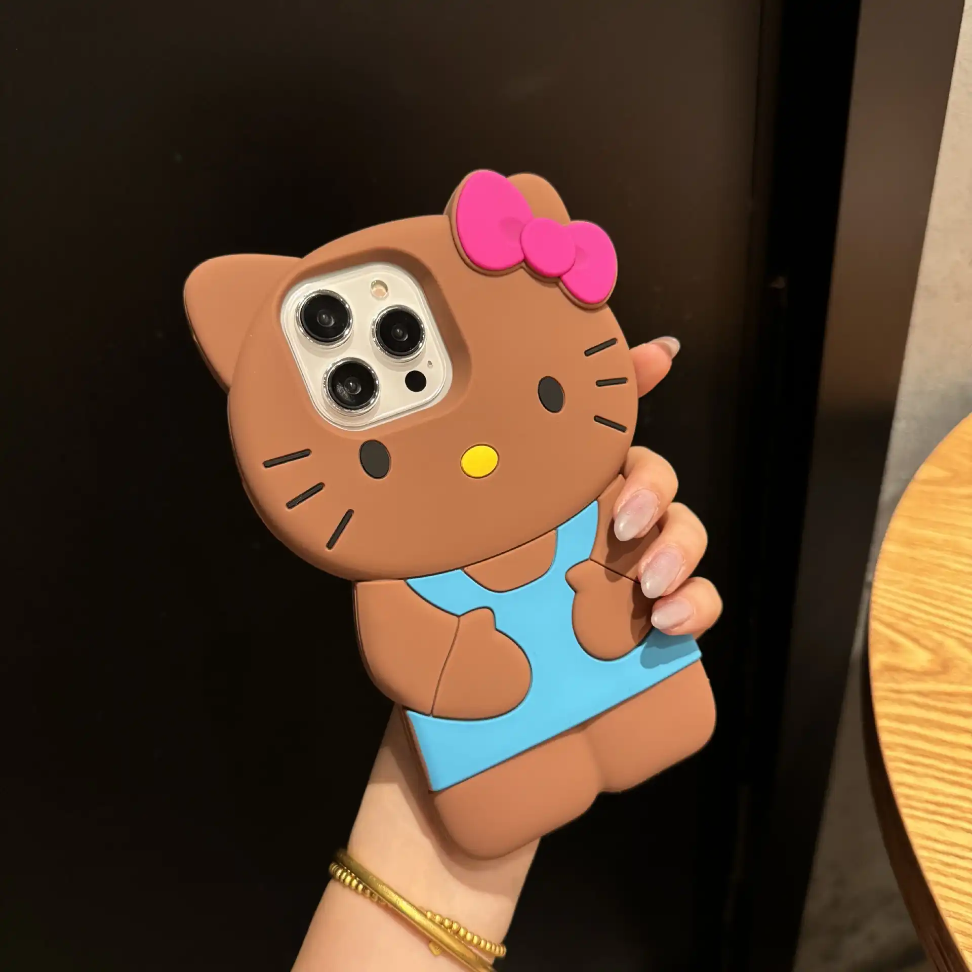 Cute Bow Kitty Cat iPhone Case Soft Silicone Back Cover