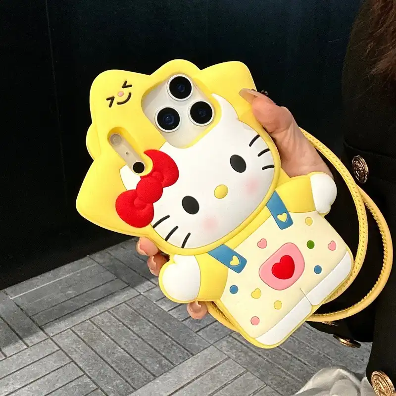 Cute Kitty Cat iPhone Case Soft Silicone Back Cover