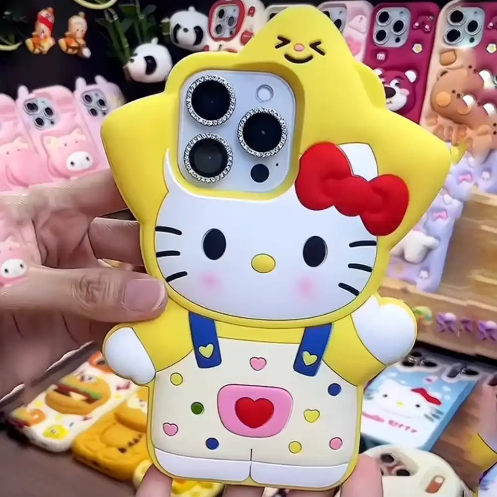 Cute Kitty Cat iPhone Case Soft Silicone Back Cover