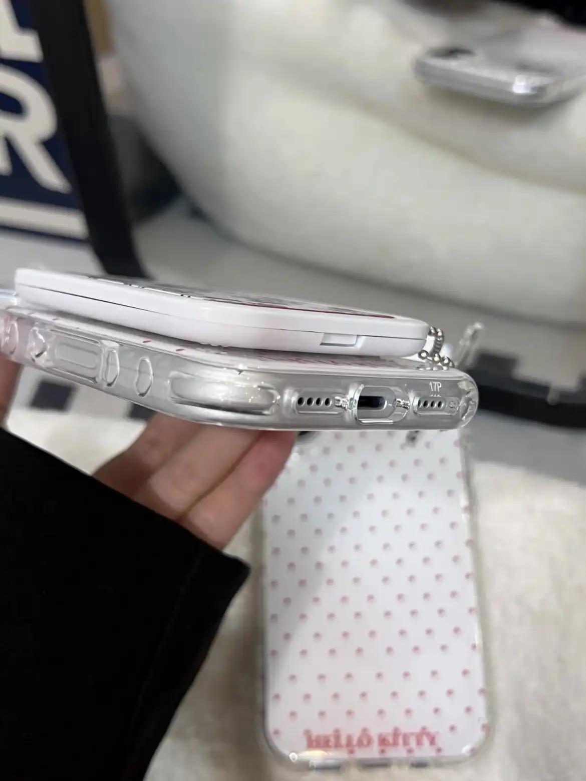 Kitty iPhone Case With Makeup Mirror and Comb Stand Back Cover
