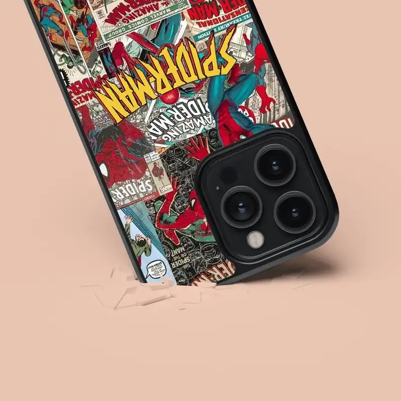 Spider Man Phone Case Peter Parker Aesthetic Cover 3 Spider Man Phone Case Peter Parker Aesthetic Cover for iPhone 17 16 15 14 13 12 11 Pro Max, Superhero Case Cover