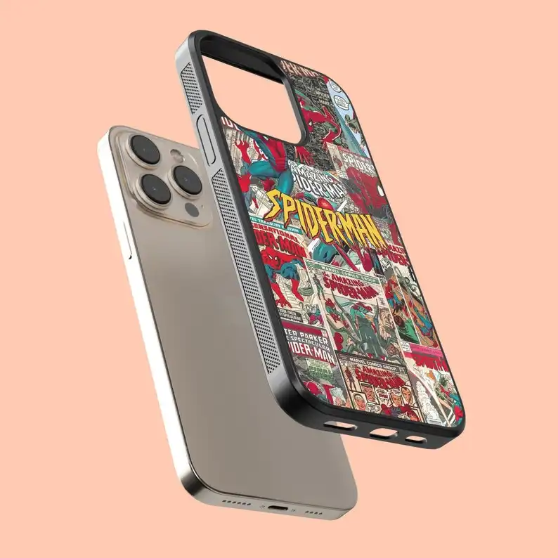 Spider Man Phone Case Peter Parker Aesthetic Cover 4 Spider Man Phone Case Peter Parker Aesthetic Cover for iPhone 17 16 15 14 13 12 11 Pro Max, Superhero Case Cover