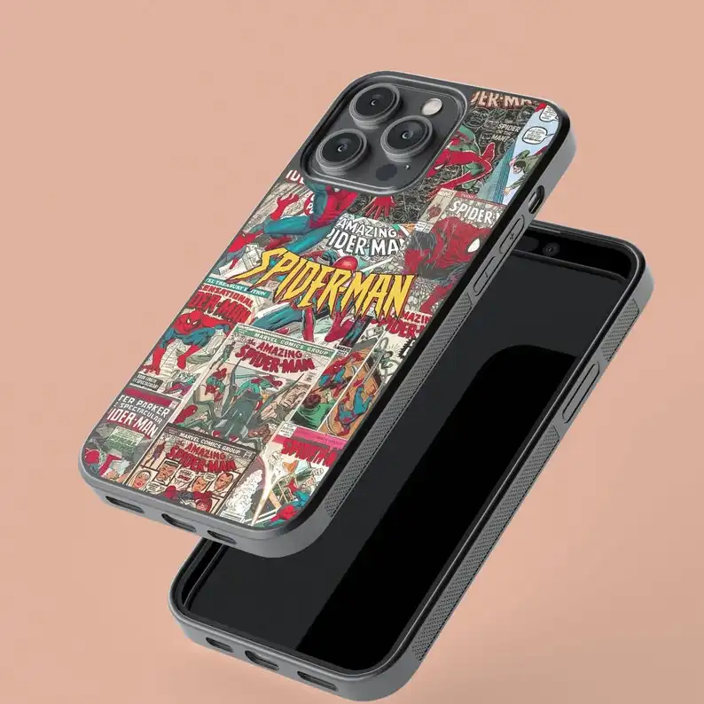 Spider Man Phone Case Peter Parker Aesthetic Cover 5 Spider Man Phone Case Peter Parker Aesthetic Cover for iPhone 17 16 15 14 13 12 11 Pro Max, Superhero Case Cover