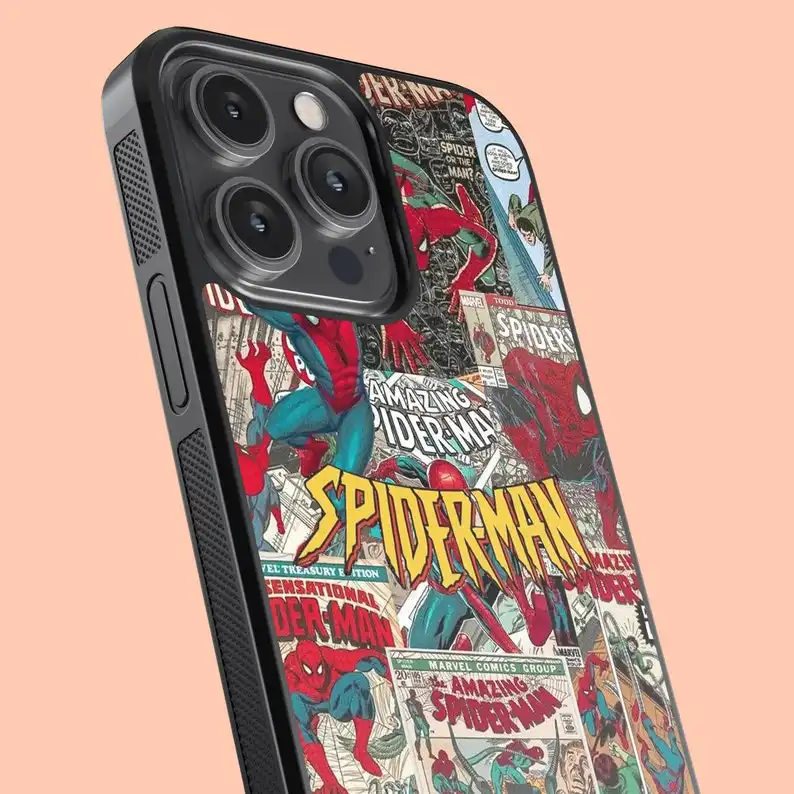 Spider Man Phone Case Peter Parker Aesthetic Cover 7 Spider Man Phone Case Peter Parker Aesthetic Cover for iPhone 17 16 15 14 13 12 11 Pro Max, Superhero Case Cover