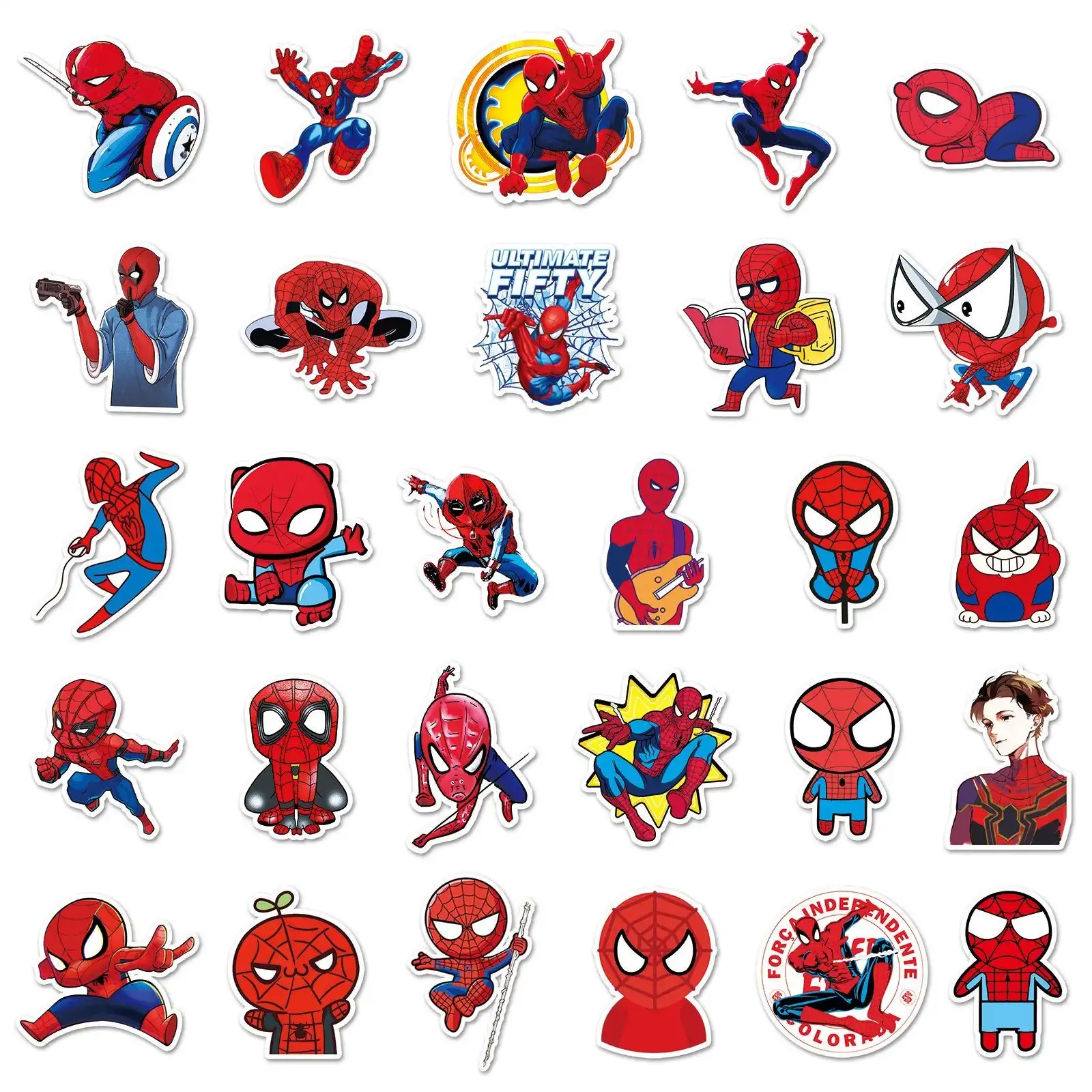 Spider Man Stickers A 50 pieces 4 Spider Man Stickers A 56 pieces