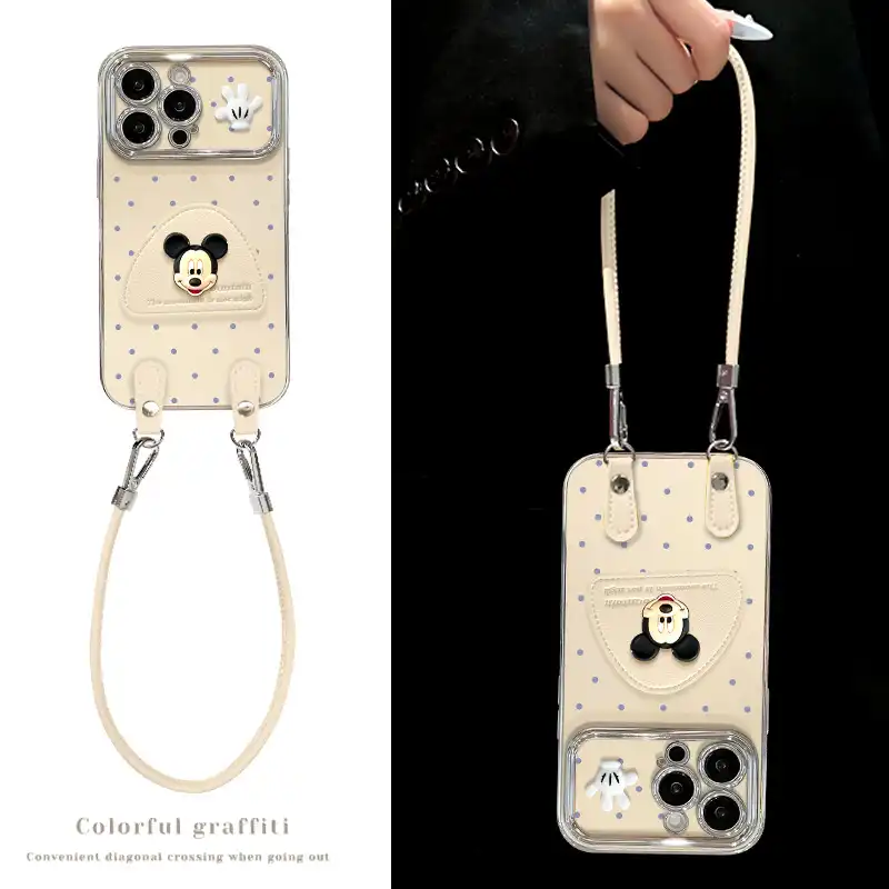 iPhone Lanyard Series | Cartoon Mick Mouse Back Cover M2