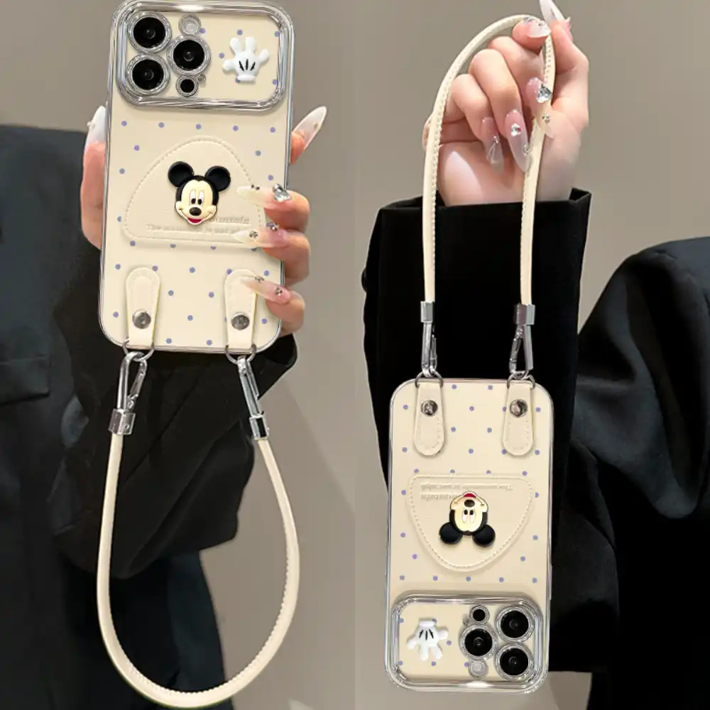 iPhone Lanyard Series | Cartoon Mick Mouse Back Cover M2-5 iPhone Lanyard Series | Cartoon Mick Mouse Back Cover M2