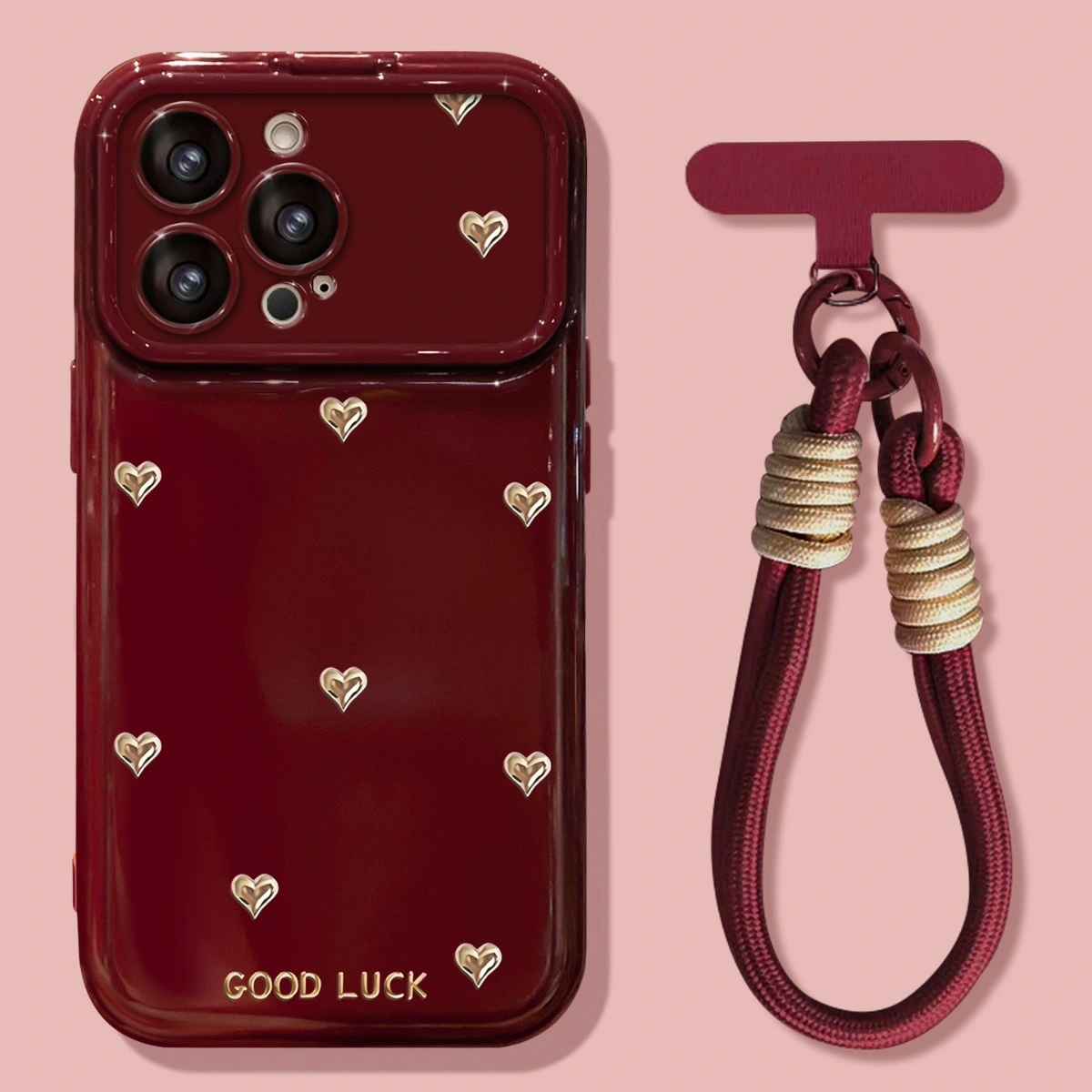 makeup mirror case iphone 00002 Makeup Mirror Lens Protector Heart iPhone Case Lucky Bow Back Cover With Phone Charm
