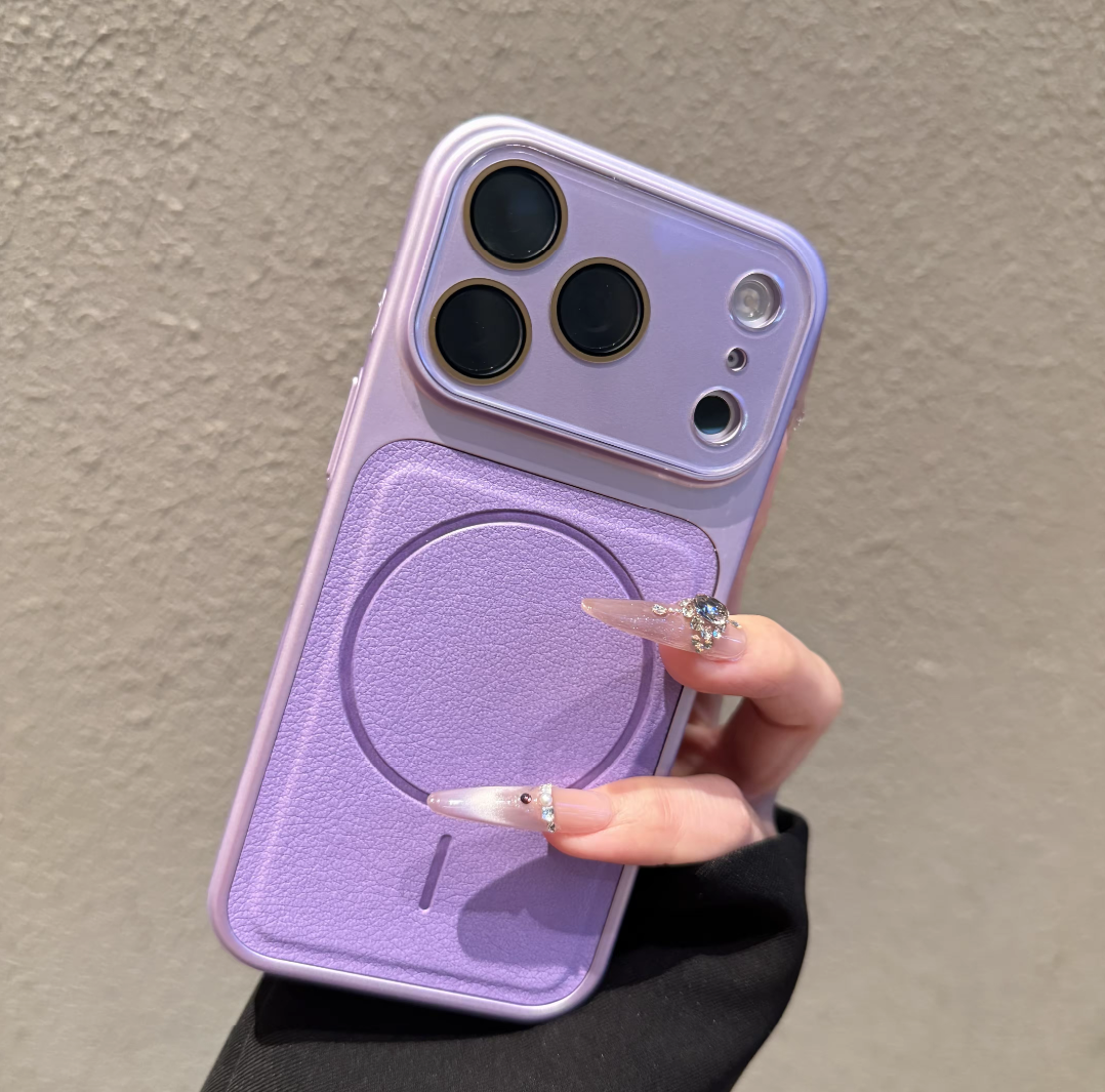 Instant premium upgrade  Lychee-textured magnetic phone case