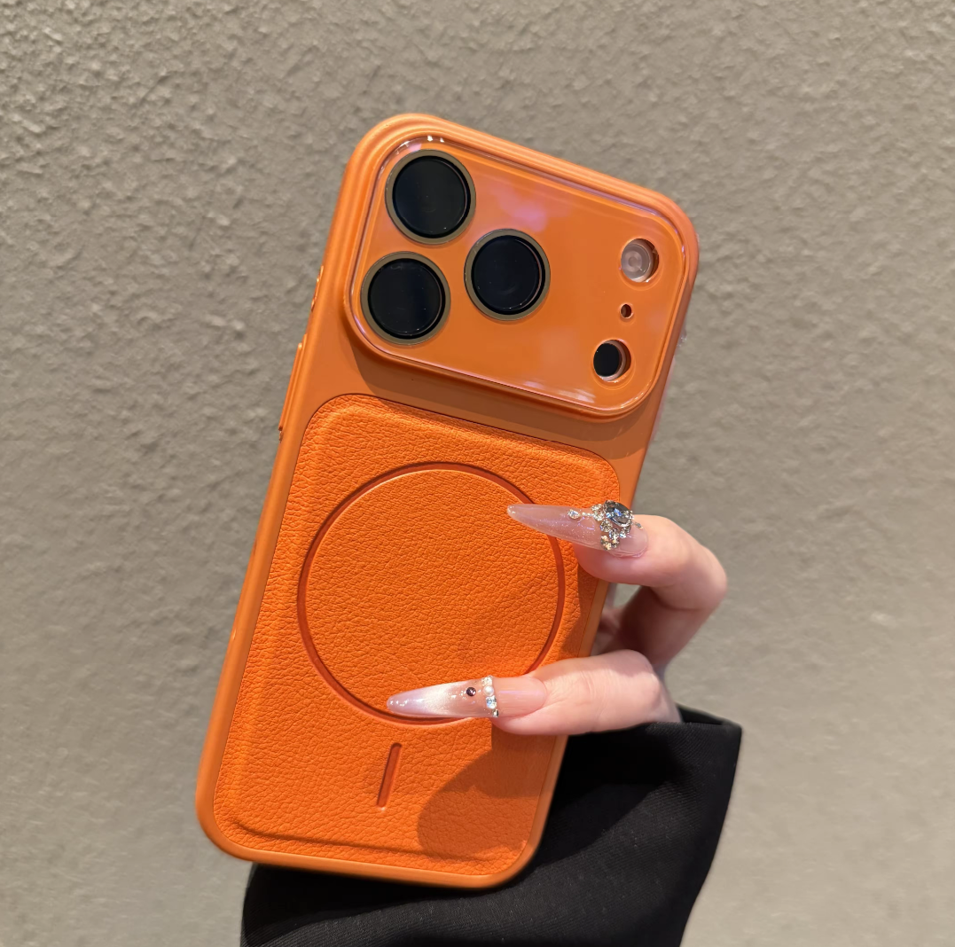 Instant premium upgrade  Lychee-textured magnetic phone case