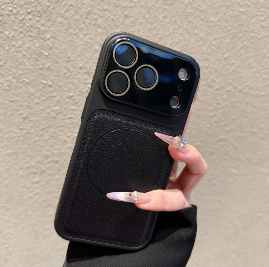 Instant premium upgrade  Lychee-textured magnetic phone case
