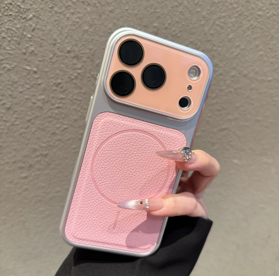 Instant premium upgrade  Lychee-textured magnetic phone case