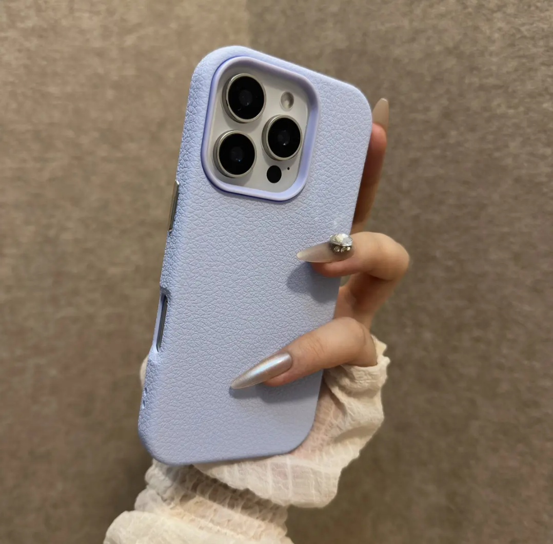 rn-image_picker_lib_temp_eff485a2-72f4-49b7-8b20-220e8fa89b15.png Premium Matte Litchi Leather Case – Full Protection for iPhone