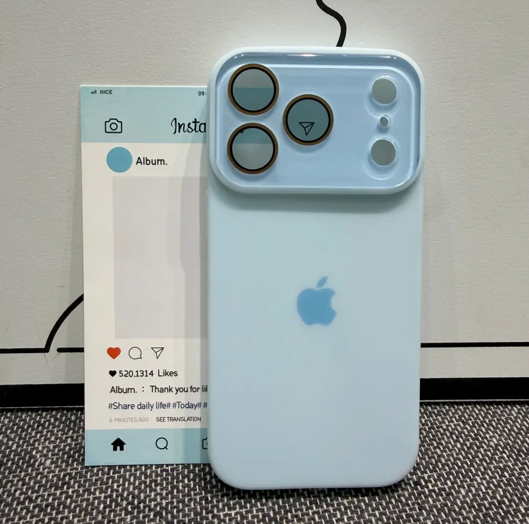 Style Plain-Thin Full-Coverage Silicone Phone Case with Integrated Camera Button