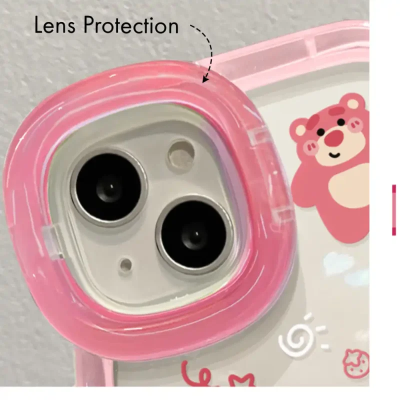 Aesthetic Lotso Bear Phone Case for iPhone - Hidden Foldable Stand Protection Cover 8 Aesthetic Lotso Bear Phone Case for iPhone - Hidden Foldable Stand Protection Cover