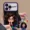 Curly Haired Girl Pendant iPhone Case With Flip Makeup Mirror Lens Protector Back Cover