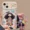 Curly Haired Surprised Girl Pendant Phone Case With Flip Makeup Mirror Lens Protector Back Cover