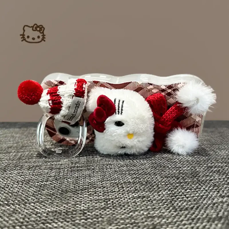 Cute 3D Bow Scarf Kitty Phone Case With Kickstand