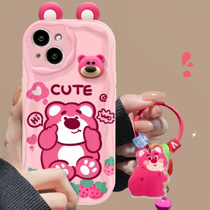 Cute Bear Winnie Pooh Honey Phone Case 3 Cute Bear Winnie Pooh Honey Phone Case With Pendant