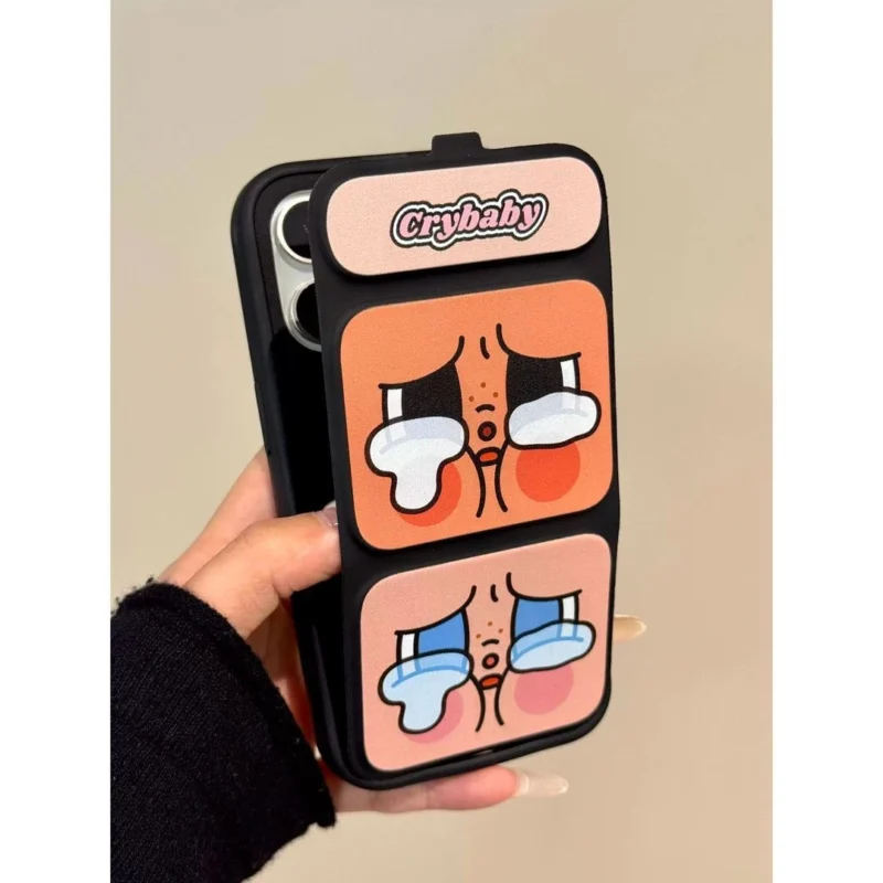 Cute Cartoon Kitty Melody Foldable Phone Case 8 Cute 3D Plush Cat Back Cover For iPhone Case With Kitty Velvet Bracelet