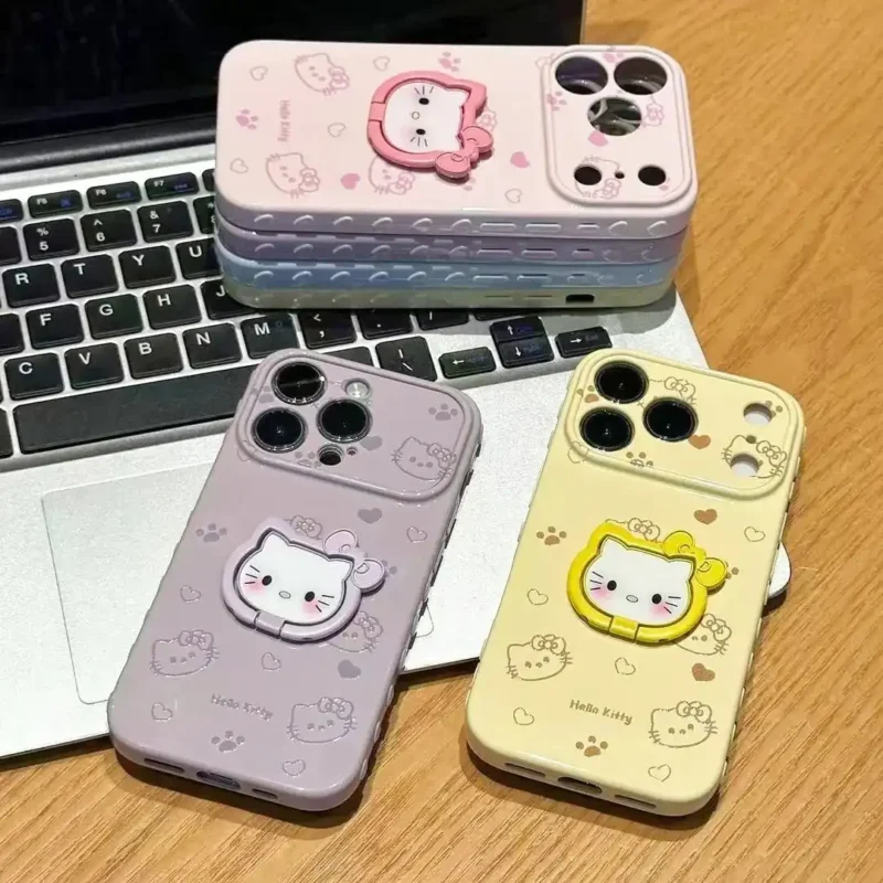 Cute Kitty Flip Stand Phone Case for iPhone 4 Cute Kitty Flip Stand Phone Case for iPhone