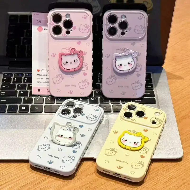 Cute Kitty Flip Stand Phone Case for iPhone 5 Cute Kitty Flip Stand Phone Case for iPhone