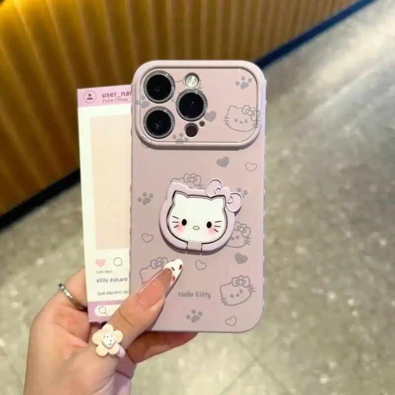 Cute Kitty Flip Stand Phone Case for iPhone 8 Cute Kitty Flip Stand Phone Case for iPhone