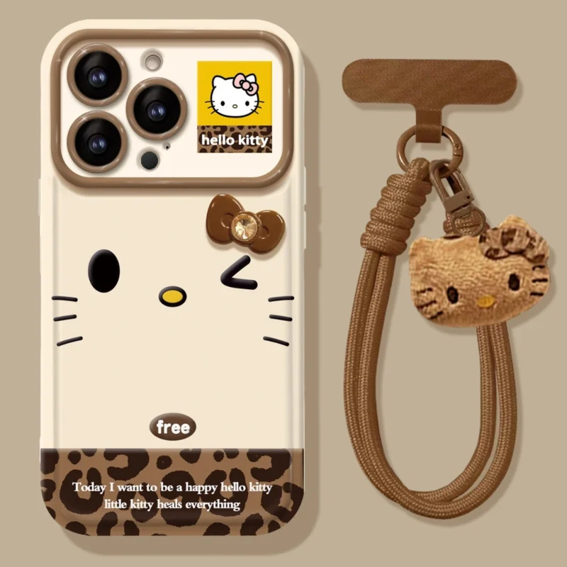 Cute Kitty Makeup Mirror Flip Phone Case For iPhone