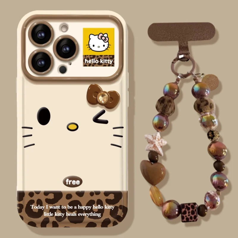 Cute Kitty Makeup Mirror Flip Phone Case For iPhone
