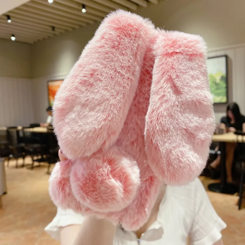 Cute Rabbit Velvet Plush Phone Case for iPhone 127 Cute Rabbit Velvet Plush Phone Case for iPhone