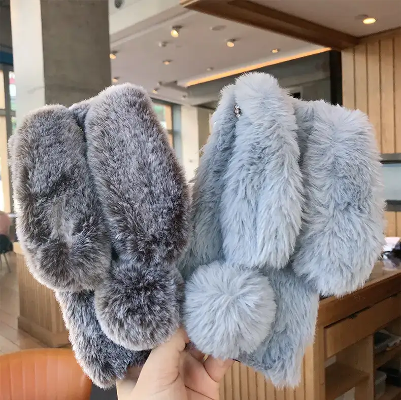 Cute Rabbit Velvet Plush Phone Case for iPhone 29 Cute Rabbit Velvet Plush Phone Case for iPhone
