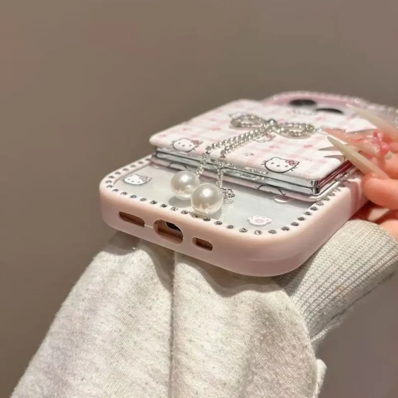Cute Sparkly Rhinestones Bow Kitty Phone Case for iPhone