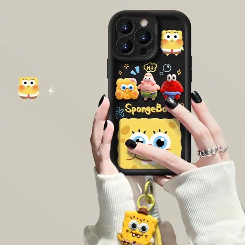 Cute SpongeBob Patrick Phone Case Cartoon Back Cover 2 Cute SpongeBob Patrick Phone Case Cartoon Back Cover