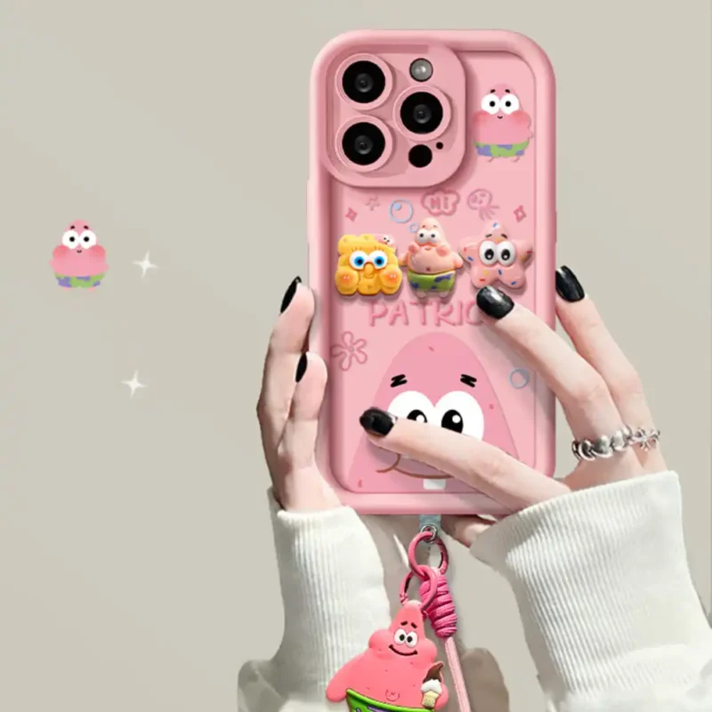 Cute SpongeBob Patrick Phone Case Cartoon Back Cover 3 Cute SpongeBob Patrick Phone Case Cartoon Back Cover