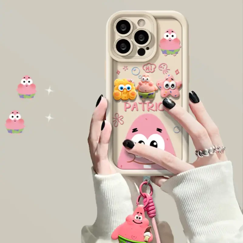 Cute SpongeBob Patrick Phone Case Cartoon Back Cover 4 Cute SpongeBob Patrick Phone Case Cartoon Back Cover