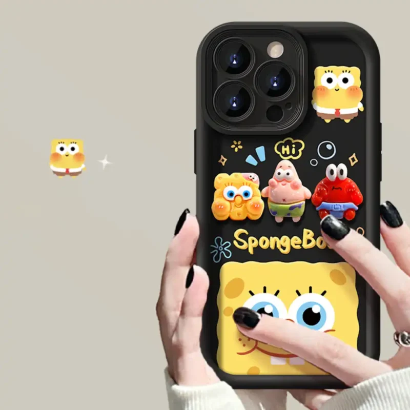 Cute SpongeBob Patrick Phone Case Cartoon Back Cover 5 Cute SpongeBob Patrick Phone Case Cartoon Back Cover