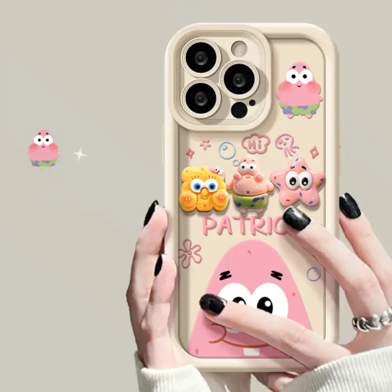 Cute SpongeBob Patrick Phone Case Cartoon Back Cover 6 Cute SpongeBob Patrick Phone Case Cartoon Back Cover