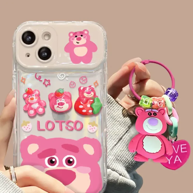 Cute Winnie Pooh Bear Phone Case Lotso Flip Mirror Back Cover 1 Cute Winnie Pooh Bear Phone Case Lotso Flip Mirror Back Cover