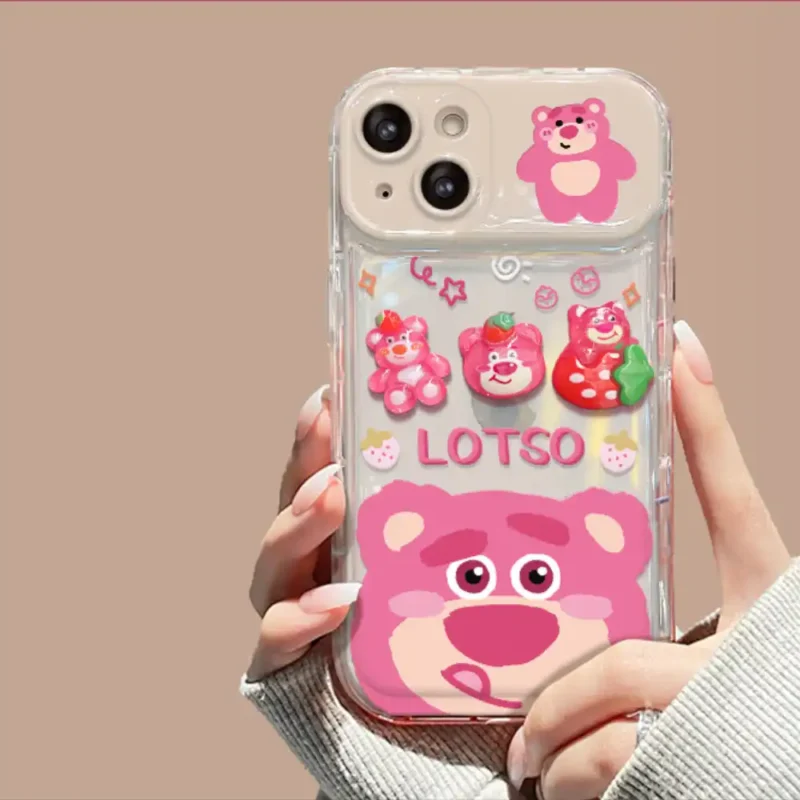 Cute Winnie Pooh Bear Phone Case Lotso Flip Mirror Back Cover 4 Cute Winnie Pooh Bear Phone Case Lotso Flip Mirror Back Cover