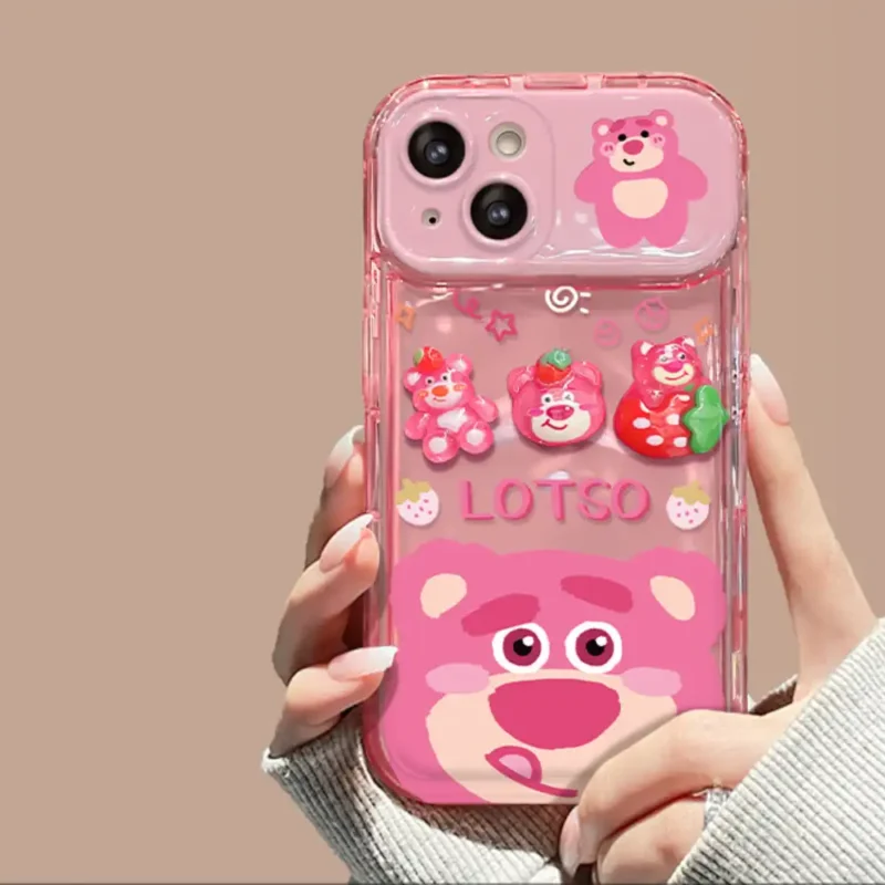 Cute Winnie Pooh Bear Phone Case Lotso Flip Mirror Back Cover 6 Cute Winnie Pooh Bear Phone Case Lotso Flip Mirror Back Cover