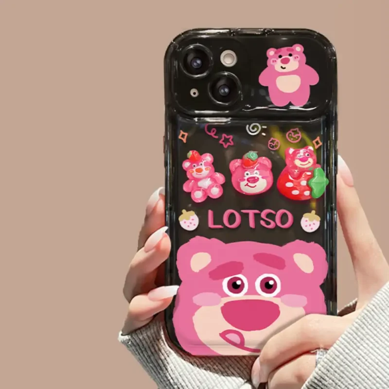 Cute Winnie Pooh Bear Phone Case Lotso Flip Mirror Back Cover 7 Cute Winnie Pooh Bear Phone Case Lotso Flip Mirror Back Cover