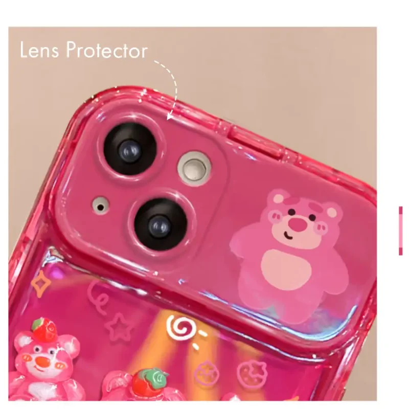 Cute Winnie Pooh Bear Phone Case Lotso Flip Mirror Back Cover 8 Cute Winnie Pooh Bear Phone Case Lotso Flip Mirror Back Cover