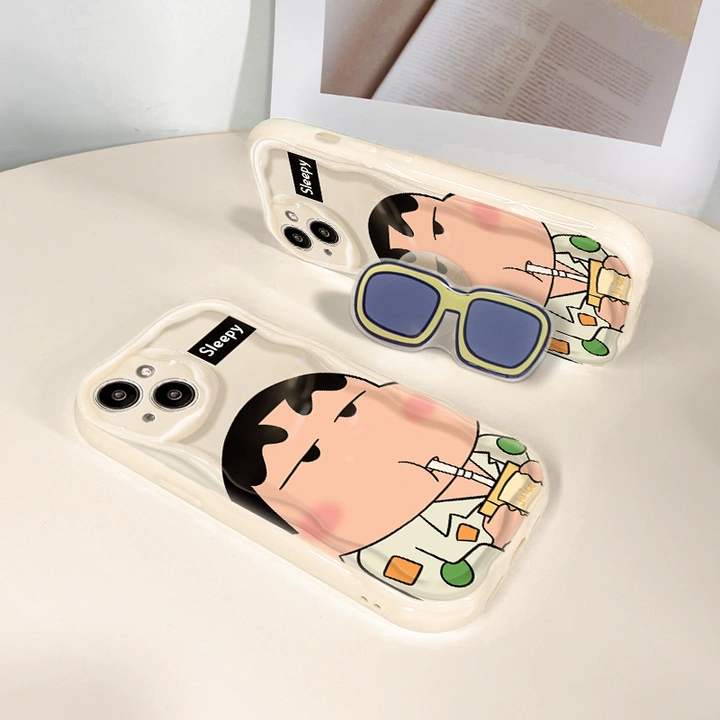 Funny Crayon Shin Phone Case for iPhone, Glasses Popsockets Back Cover 4 Funny Crayon Shin Phone Case for iPhone, Glasses Popsockets Back Cover