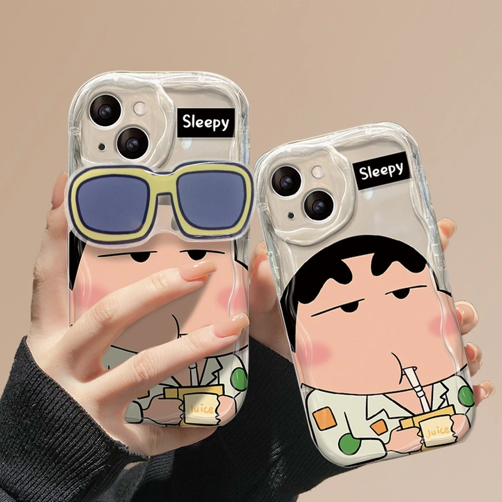 Funny Crayon Shin Phone Case for iPhone, Glasses Popsockets Back Cover 6 Funny Crayon Shin Phone Case for iPhone, Glasses Popsockets Back Cover