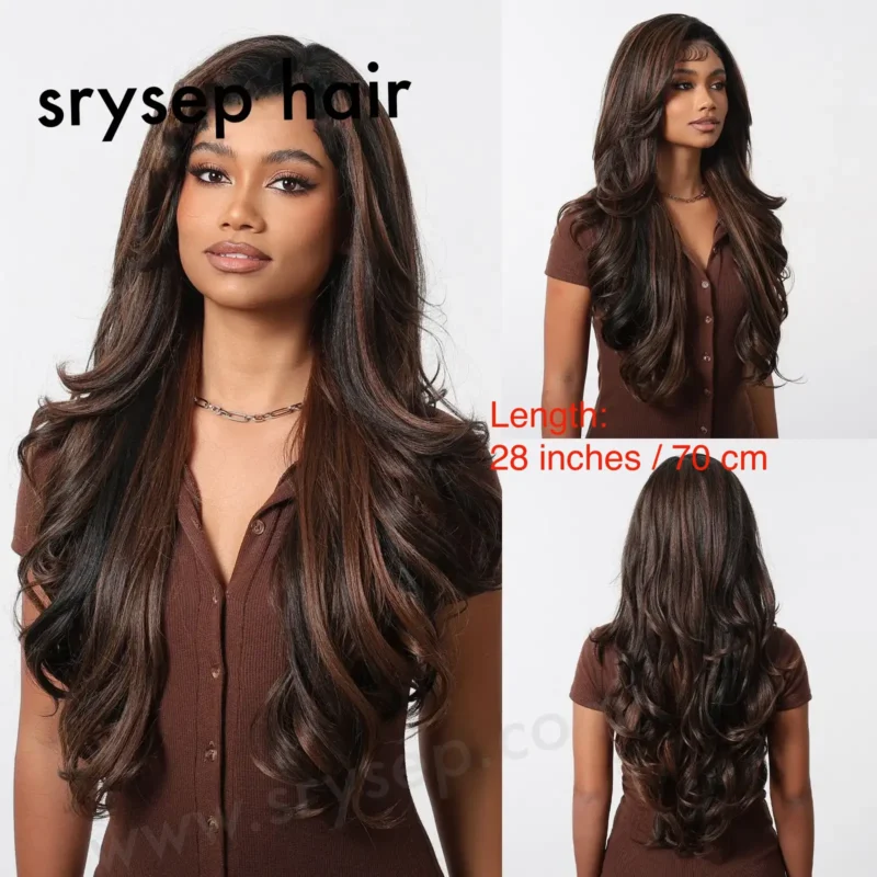 Japanese Futura Fiber Lace-Front Long Wavy Wigs 12 Long Wavy Lace Front Wigs for Women - 13x6 HD Transparent Lace Frontal Synthetic Wig, Japanese Futura Heat Resistant Fiber with Pre-Plucked Hairline