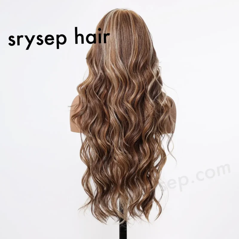 Japanese Futura Fiber Lace-Front Long Wavy Wigs 2 Long Wavy Lace Front Wigs for Women - 13x6 HD Transparent Lace Frontal Synthetic Wig, Japanese Futura Heat Resistant Fiber with Pre-Plucked Hairline
