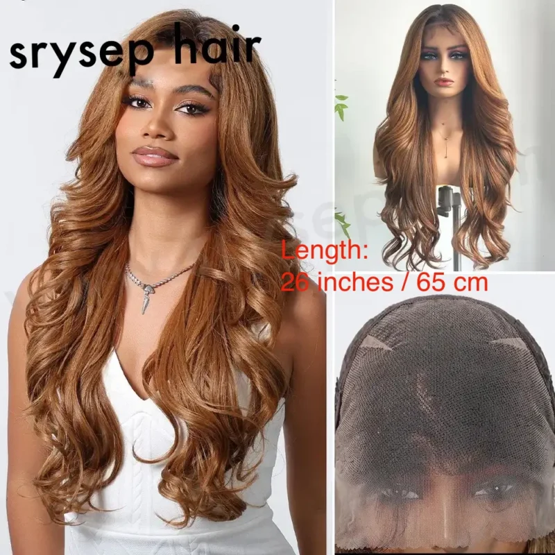 Japanese Futura Fiber Lace-Front Long Wavy Wigs 6 Long Wavy Lace Front Wigs for Women - 13x6 HD Transparent Lace Frontal Synthetic Wig, Japanese Futura Heat Resistant Fiber with Pre-Plucked Hairline