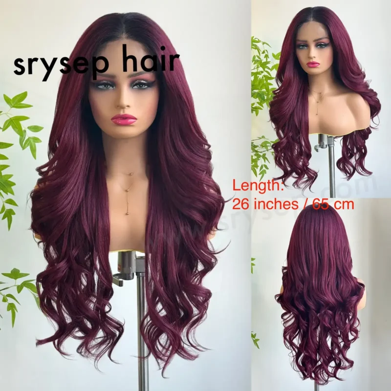 Japanese Futura Fiber Lace-Front Long Wavy Wigs 8 Long Wavy Lace Front Wigs for Women - 13x6 HD Transparent Lace Frontal Synthetic Wig, Japanese Futura Heat Resistant Fiber with Pre-Plucked Hairline